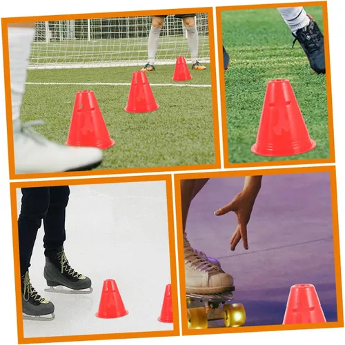 Vista 9 de GALPADA 20Pcs Small High Sports Training Cones for Soccer and Roller Skating Agility Drills Portable Markers for School Practice and Speed Control