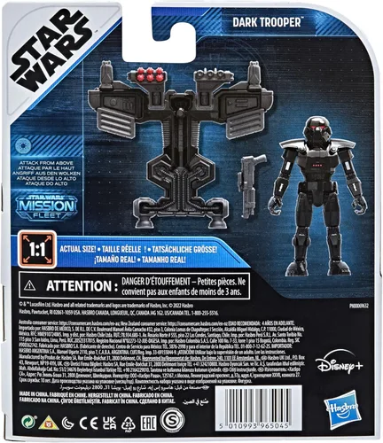 Vista 3 de STAR WARS Mission Fleet Gear Class Dark Trooper Attack from Arriba, figura y vehículo a escala de 2.5 pulgadas, juguetes para niños a partir de 4