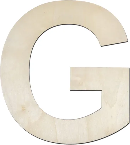 Vista 23 de Letra de madera A de 12 pulgadas de grosor, letra de madera grande sin terminar de 1/4 de pulgada de grosor para decoración de pared del hogar