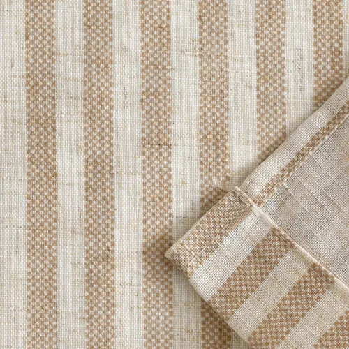 Vista 7 de Vangao - Cortinas de cocina estilo granja a rayas, cortinas de lino para café con diseño de rayitas, cortinas de 24 pulgadas de largo, con bolsillo