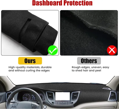 Vista 2 de Hex Autoparts Alfombrilla de repuesto para salpicadero para Nissan Altima 2007 2008 2009 2010 2011 2012 (negro)