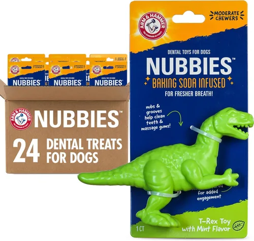 Vista 10 de Arm & Hammer Ora-Play Denta-Saurus T-Rex - Juguete dental masticable para perros El mejor juguete masticable para perros para los masticadores más