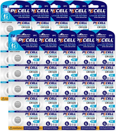 Vista 7 de PKCELL CR1225 batería de litio de 3 V, modelo CR 1225, pilas de botón para termómetro, vida útil de 5 años (5 unidades)