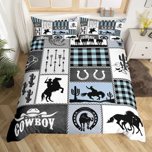 Vista 48 de Manfei Juego de ropa de cama geométrica azteca para niñas, tamaño individual, juego de funda de edredón étnica tribal del suroeste, funda de edredón