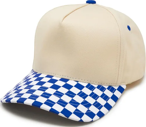 Vista 16 de Funky Junque - Sombreros Snapback de Lona Vintage de Dos Tonos Rayas a rayas - Rojo/Beige
