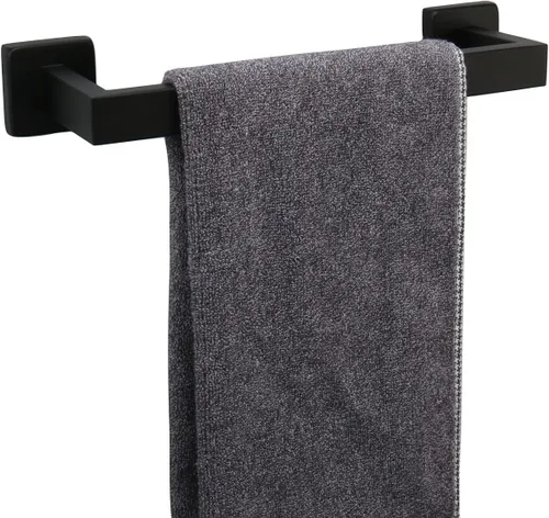 TocTen Toallero de Baño - Base Cuadrada Engrosada SUS304 Barra de Toallas de Acero Inoxidable para Baño, Accesorios de Baño Varilla de Toallas de