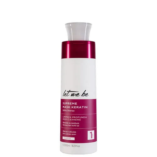 Vista 2 de Let Me Be Supreme Mask Kit de queratina – Champú de limpieza profunda + sistema de alisado de queratina – Para un cabello más suave, brillante