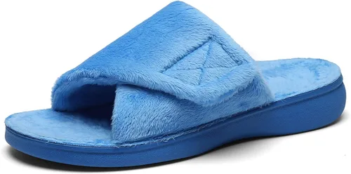 Vista 3 de SOLLBEAM Pantuflas peludas con soporte de arco para mujer sandalias ortopédicas para el talón