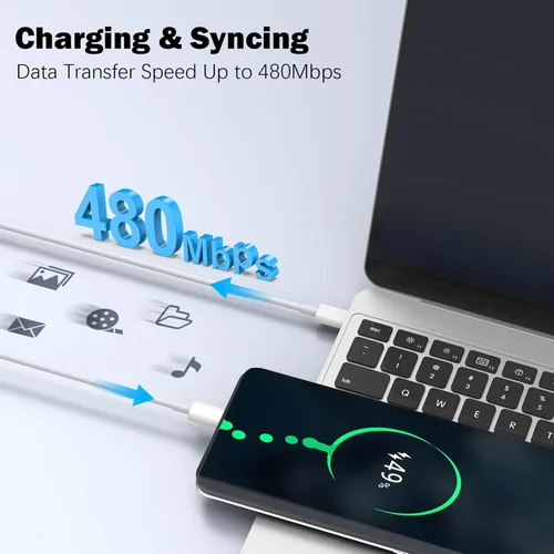 Vista 7 de Cargador Mac Book Pro - Adaptador de cargador rápido USB C de 120 W compatible con MacBook Pro y MacBook Air de 13, 14, 15, 16 pulgadas, iPad Pro