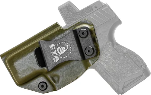 Vista 7 de CYA Supply Co. Funda para llevar armas dentro del cinturón, lista para ópticos (verde OD) IWB, para llevar armas ocultas, dentro de la cintura
