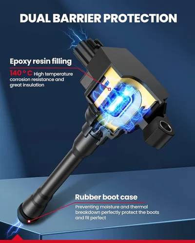 Vista 4 de Bobina de encendido KAX UF651 4 paquetes Compatible con Elantra 2011-2016, Soul 2012-2015, Forte 2014-2016, Tucson 2014-2020, Elantra GT 2013-2020