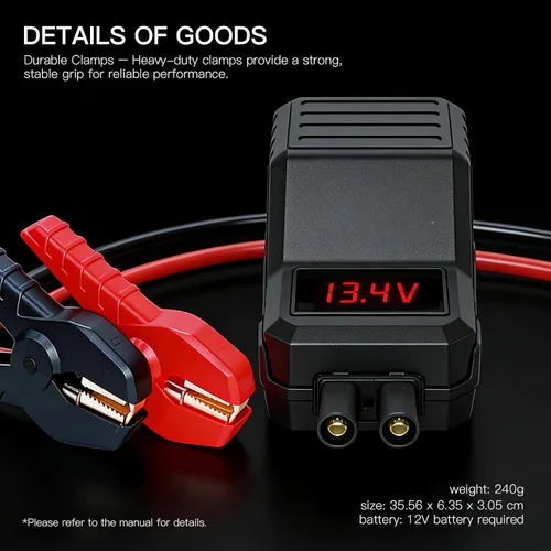 Vista 3 de MEGAWISE Cable de Arranque Inteligente Abrazadera Reforzadora de Batería de Servicio Pesado con Protección de Seguridad e Indicador LED