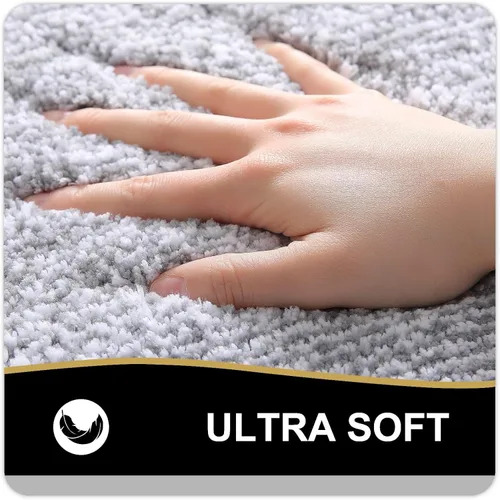 Vista 98 de OLANLY Alfombras de baño 30x20, tapete de baño de microfibra extra suave y absorbente, antideslizante, lavable a máquina, secado rápido, alfombra