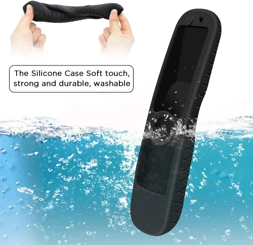 Vista 5 de Funda de silicona para control remoto LG AN-MR21GA / AN-MR22GA [a prueba de golpes] Funda protectora antideslizante para LG MR23GA MR24GN Magic Negro