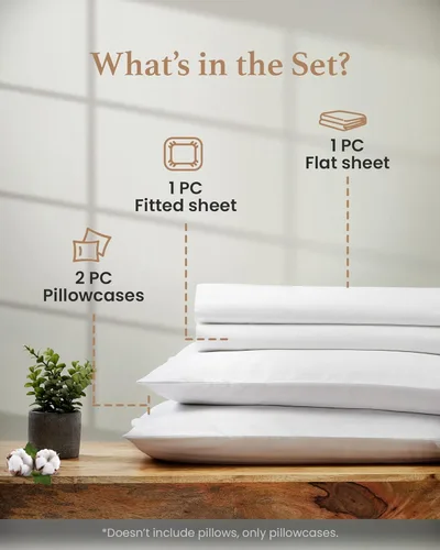 Vista 2 de Good Sleep Bedding Sábanas tamaño individual XL, juego de sábanas de 4 piezas, 800 hilos, suaves, duraderas, extra largas, bolsillo profundo de 16