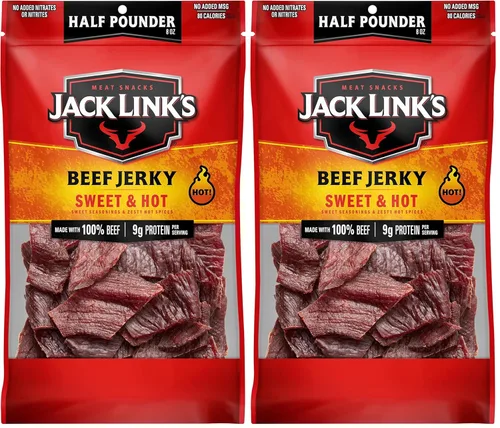 Vista 15 de Jack Link's carne de res Jerky, original, bolsa grande de media libra - bocadillo de carne sabrosa, listo para comer, aperitivos de proteína con 10g