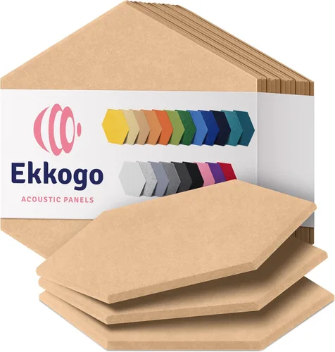 Vista 31 de Paquete de 12 paneles acústicos con aislamiento de sonido para paredes 12 x 12 x 0.4 pulgadas Paneles decorativos para amortiguación de sonido