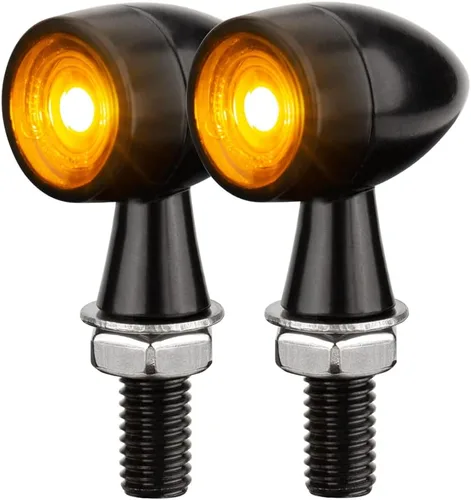 Vista 10 de Intermitentes LED para Motocicleta Mini Señales Giratorias Pequeñas Luz Indicadora Micro Delantera Trasera Compatible con Harley Davidson Honda