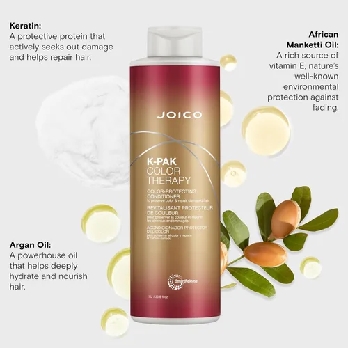 Vista 6 de Joico K-PAK Color Therapy Color-Protecting Conditioner For Color-Treated Hair Boost Shine Improve Elasticity Repair Breakage Rebuild