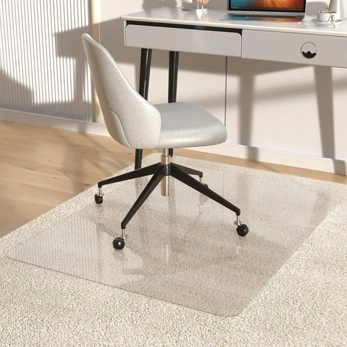 Placoot Alfombrilla para silla de oficina de 48" x 36" para suelos alfombrados, 10 libras de servicio pesado cristal transparente, alfombrilla para