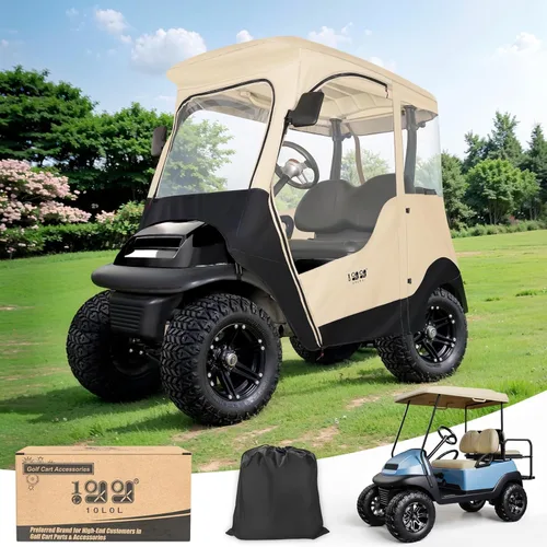 10L0L Caja de carrito de golf Deluxe para 2 pasajeros para Club Car Precedent, Onward y Tempo, impermeable, resistente al viento, portátil,