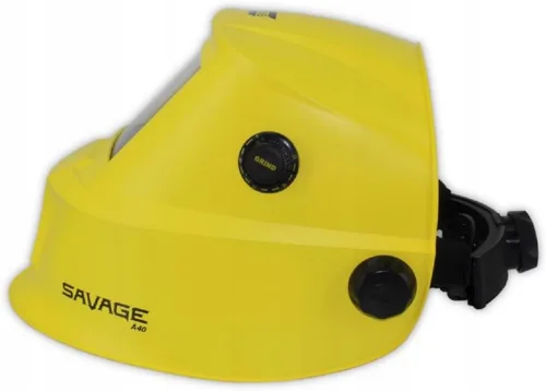 Vista 2 de ESAB 0700000491 SAVAGE A40 - Casco de soldadura amarillo con oscurecimiento automático, ajuste de sombra externo, oscurecimiento automático