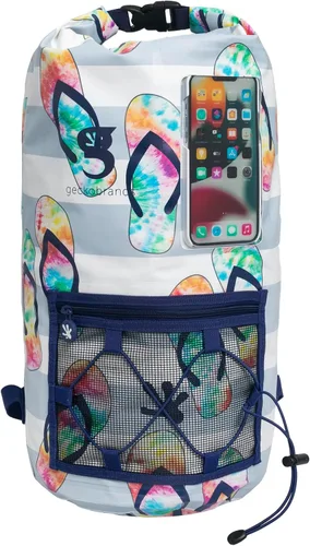 Vista 12 de geckobrands Hydroner - Mochila impermeable de 20 litros – Bolsa ligera enrollable con bolsa transparente para teléfono para actividades al aire