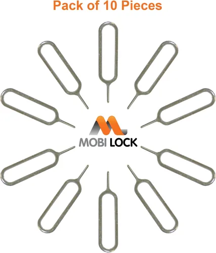 Vista 3 de Mobi Lock Herramienta de extracción de bandeja de tarjeta SIM de 10 piezas compatible con todos los teléfonos inteligentes y tabletas, iPhones