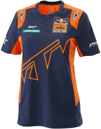 KTM Camiseta Red Bull Replica Team para mujer, talla XL, azul marino/naranja, Azul marino/naranja