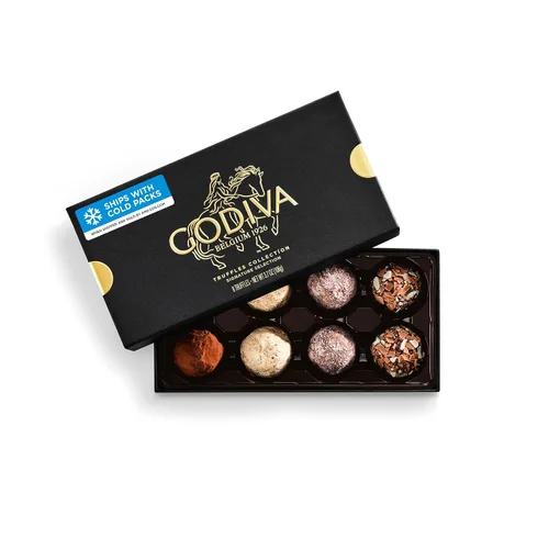 Vista 10 de Godiva - Caja de regalo de trufas belgas de chocolate oscuro, gourmet