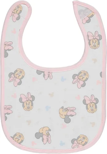 Vista 4 de Disney - Paquete de 10 baberos Mickey Mouse para bebé – Diez baberos suaves, absorbentes y ajustables de algodón para comidas sin manchas