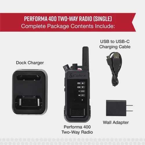 Vista 7 de Cobra Performa 450 Business Radios (6-Pack with Dock)