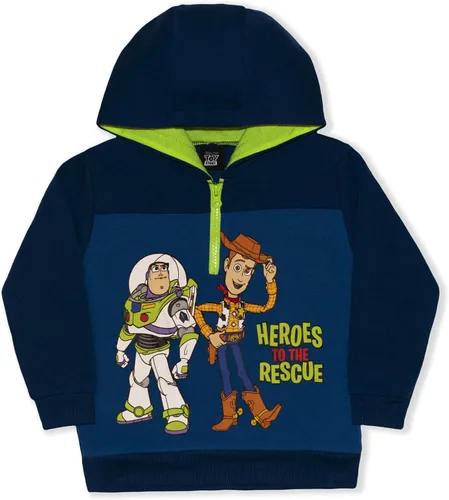 Disney Toy Story Boys Half Zip Up Hoodie for Toddler and Little Kids BlueNavy