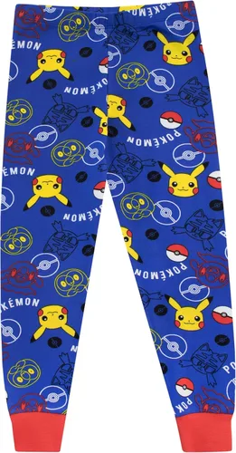 Vista 4 de Pokemon Pijamas para niños Pijama Pikachu de algodón suave Pijamas de Pokémon con licencia oficial para niños