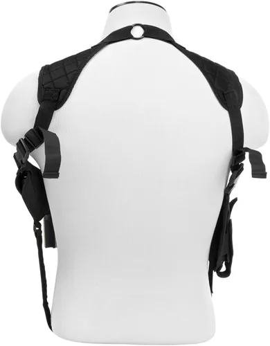 Vista 3 de VISM by NcStar (CV2909) funda de hombro ambidiestra horizontal con doble funda, color negro