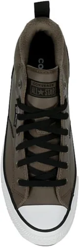 Vista 6 de Converse Unisex Chuck Taylor All Star Malden Street Sneaker Boot- Lace up Closure Style - Engine SmokeBlack Brown Dark Brown Madison Mid Top