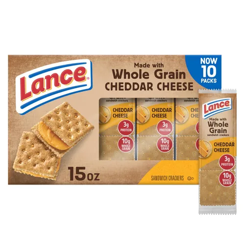 Vista 29 de Lance - Galletas saladas tipo sándwich, Captain's Wafers, paquete variado, 10 paquetes individuales, 6 sándwiches en cada uno