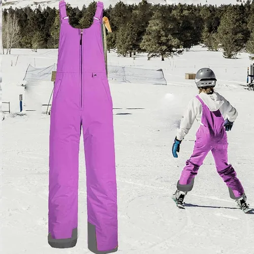 Vista 5 de Tearom Babero de nieve para niños, babero de esquí con aislamiento para la nieve
