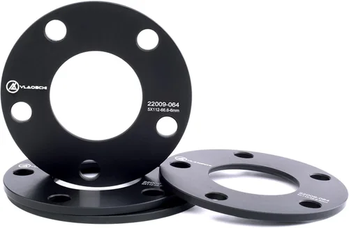 Vista 10 de VLAOSCHI Espaciadores de ruedas hubcéntricos negros 5x112 (sin borde de 66,56 mm) de 1/4 pulgada (6 mm) Compatibles con Benz BMW-Audi de 5 pernos