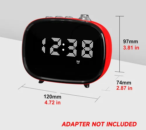 Vista 7 de iTOMA Reloj despertador retro con Bluetooth, pantalla de hora, ajuste de alarma, ranura para tarjeta TF, conector auxiliar, llamadas manos libres