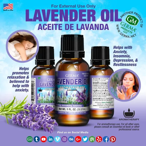 Vista 7 de Aceite de Lavanda para Masaje Corporal y Aromaterapia de Baño 1 oz QTY 3 Aceite de Lavanda