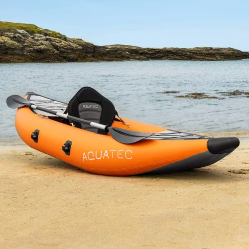 Vista 10 de AQUATEC Kayaks inflables – Opciones profesionales e intermedias, asientos individuales o tándem (dobles) – Completo con asientos, paletas