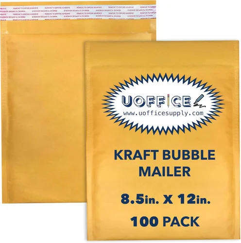 Vista 12 de Sobres de burbujas de papel kraft. Paquete de sobres de envío y correo - 100, #1-7.25" x 12