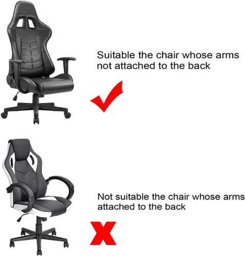 Vista 7 de Funda elástica para silla de juegos, lavable, funda protectora elástica para silla de juegos de oficina (color A: A)