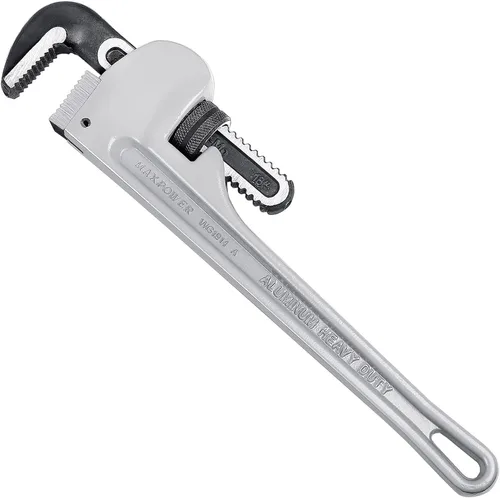 Vista 16 de MAXPOWER Juego de llaves de tubo de 10 "14" 18", con 1" 2" 2.5 "capacidad de mandíbula llaves de plomero, llave de plomería recta