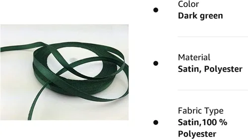 Vista 2 de Cinta de satén de color sólido 1/4", 25yds