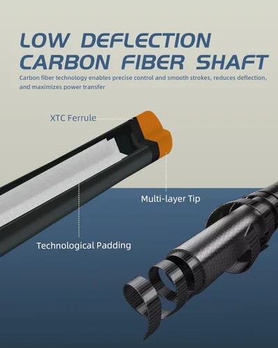 Vista 53 de KONLLEN Carbon Fiber Pool Cue Stick 58-inch Professional Pool Sticks Low Deflection Pool Cue for Adults Ultra-Smooth Billiard Cues with 12.5mm Tip