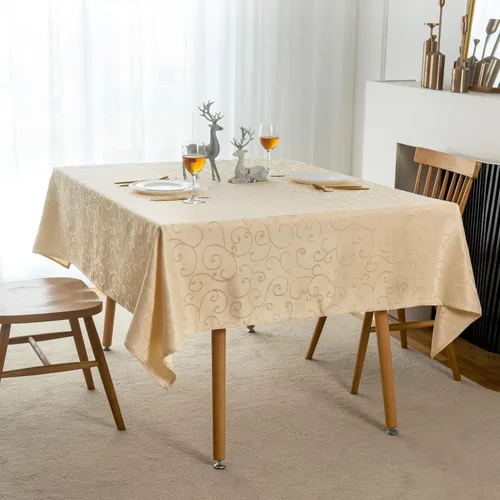 Vista 19 de Marina Decoration Mantel jacquard resistente al agua, grueso, elegante, de lujo, de lujo, con ramas de damasco, decorativo, para el hogar, cocina