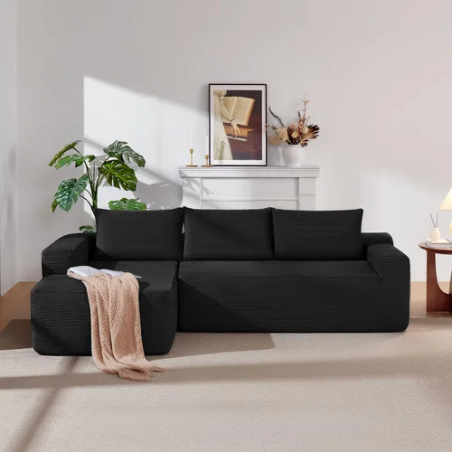 Vista 31 de Sofá modular de 110 pulgadas, sofá modular Cloud con asiento profundo, sofás tapizados sin hueso para sala de estar, sofá modular moderno