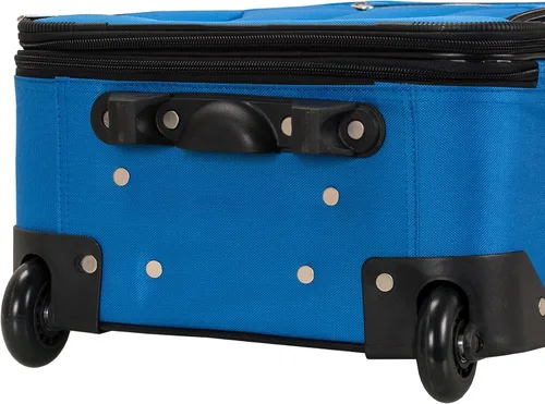 Vista 6 de Rockland juego de 4 piezas de valijas con ruedas y bolsas para viaje, Azul), F32-BLUE